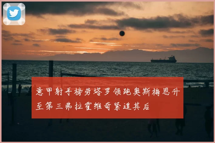 意甲射手榜劳塔罗领跑奥斯梅恩升至第三弗拉霍维奇紧追其后